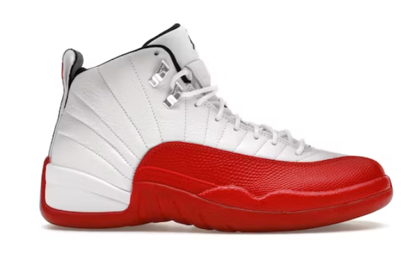 Air jordan retro 12 white sale and red