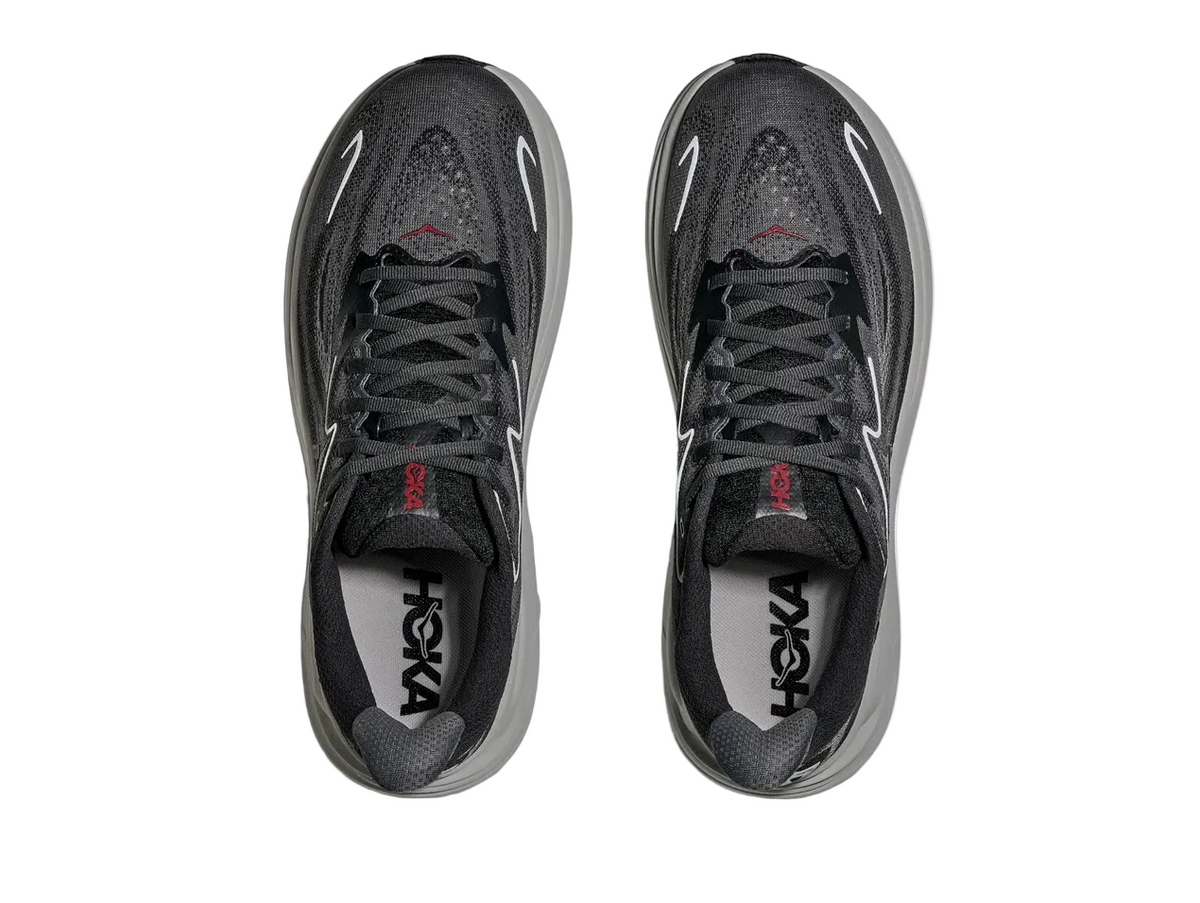 HOKA Men\'s Clifton 10 Sneaker Carbon Black Satellite Grey Sz 13D HOKA Men main image 4