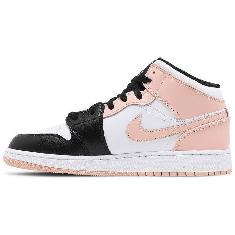 Nike Air Jordan 1 Mid Crimson Tint Toe GS Women s 100