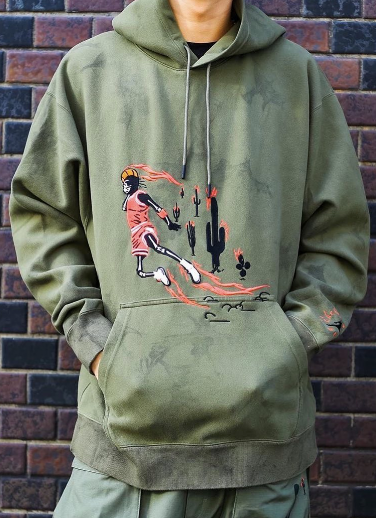 Travis Scott x Jordan Washed Suede Hoodie Olive The Vault