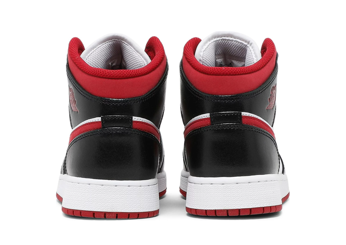 Nike jordan 1 sales mid black red