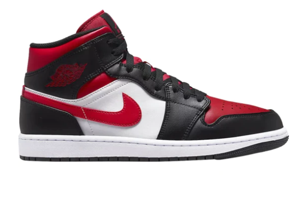 Jordan 1 red store and black white