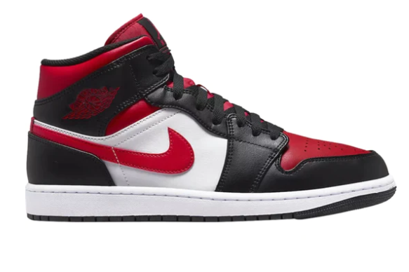 Red and white hot sale air jordan 1