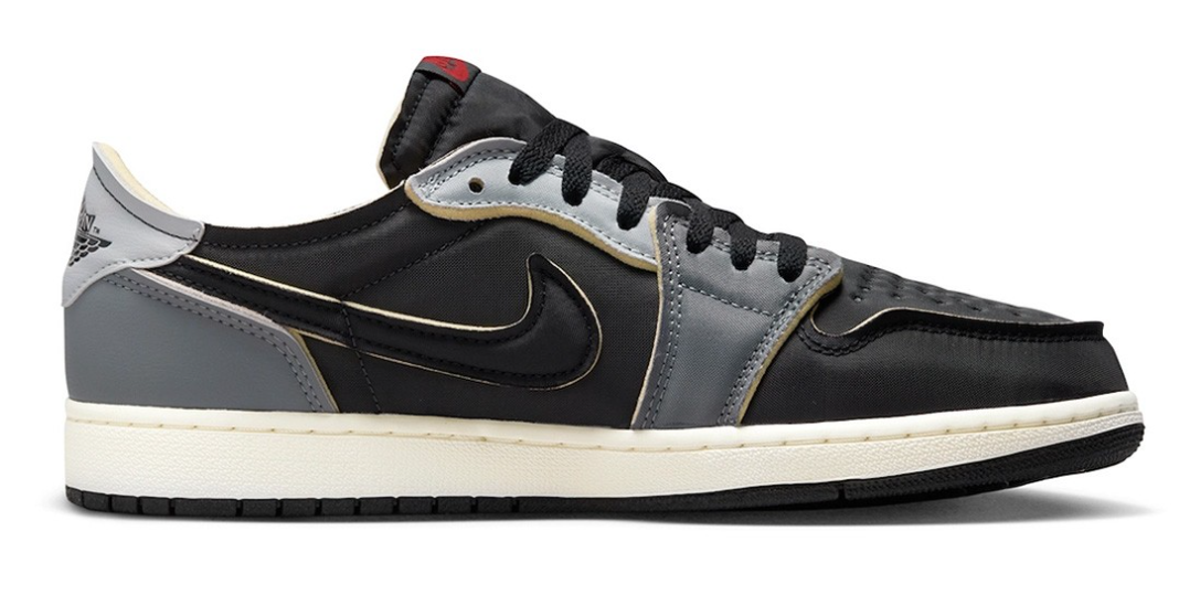 Jordan 1 low black sales grey