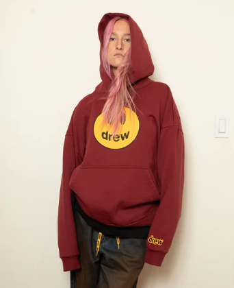 drew house Burgundy Printed Hoodie