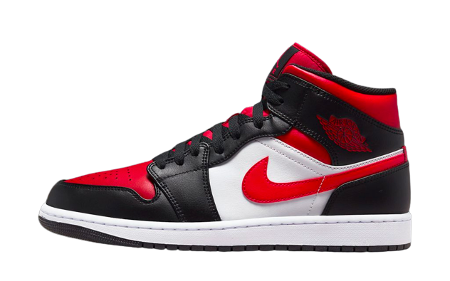 Jordan 1 retro hot sale mid red black