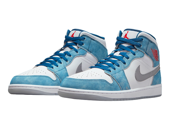 Red white best sale blue jordan 1