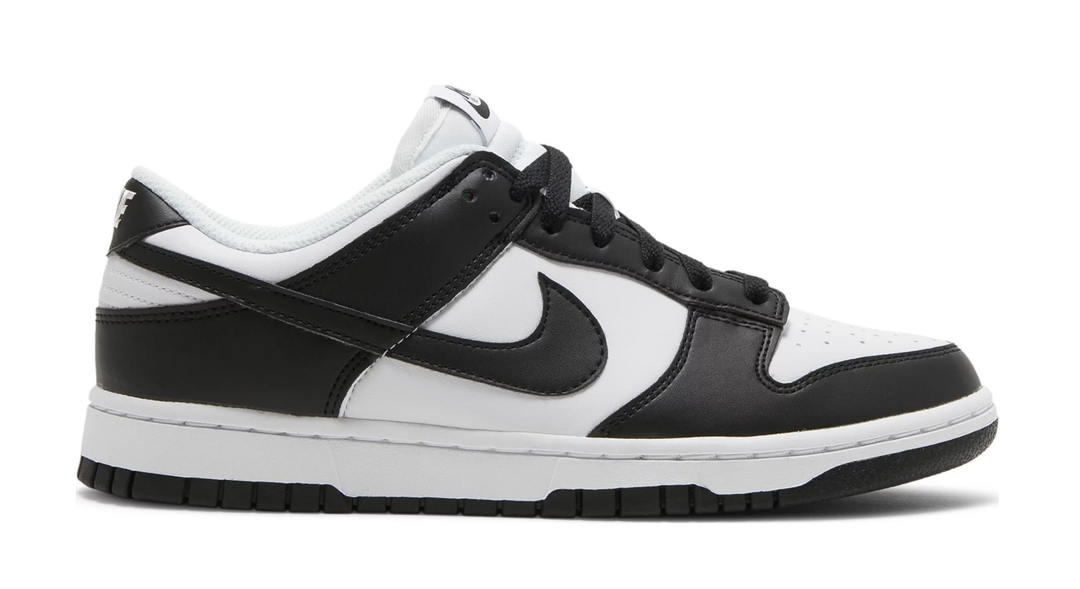 nike dunk low black white 44