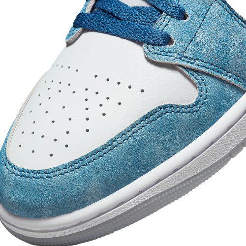 Nike Air Jordan 1 Mid White Blue Red Men display picture 1