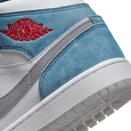 Nike Air Jordan 1 Mid White Blue Red Men display picture 3