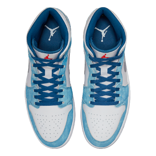 Nike Air Jordan 1 Mid White Blue Red Men