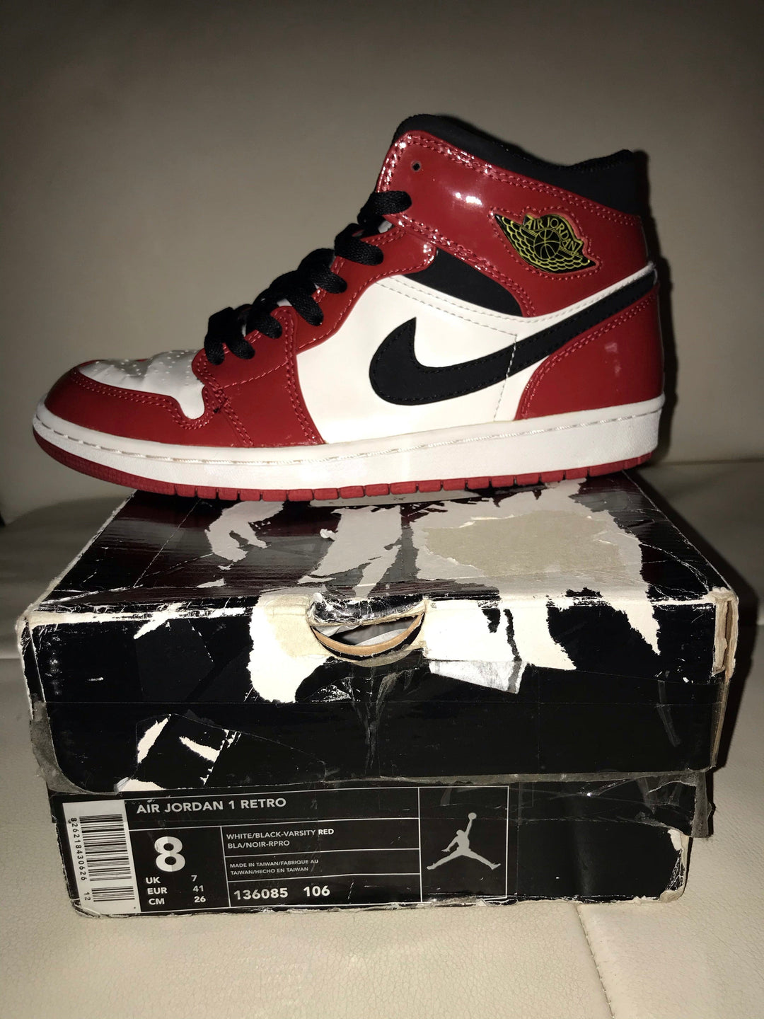 Nike Air Jordan 1 Retro Chicago Bulls Patent 2003 Men s The Vault